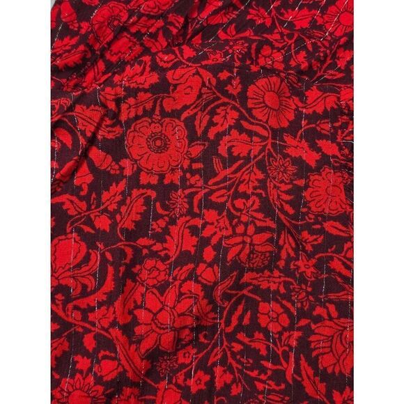 Knox Rose Floral V-Neck Balloon Sleeve Blouse 4X - Picture 3 of 4